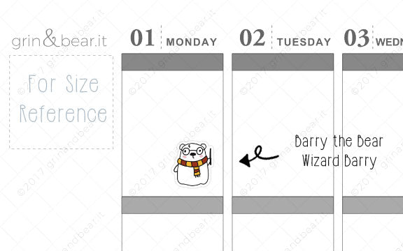 Barry the Wizard! - Barry the Bear Stickers (BB019)