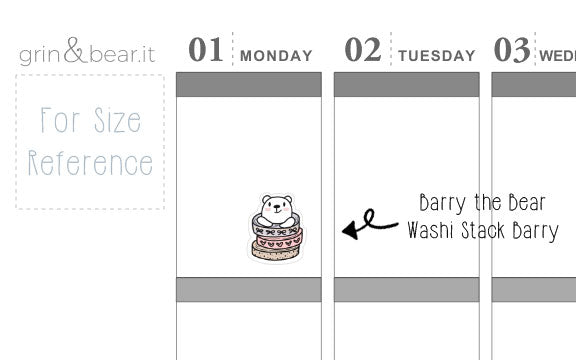Washi Stack Barry! - Barry the Bear Stickers (BB076)
