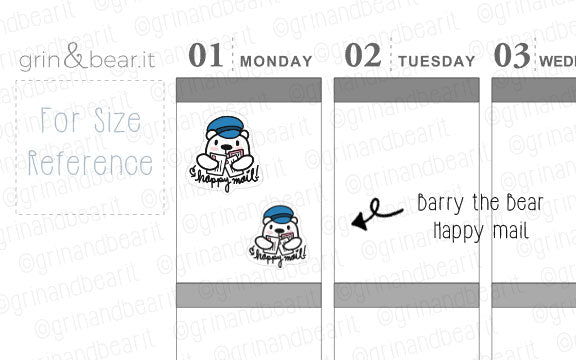 Happy Mail Barry! - Barry the Bear Stickers (BB096)