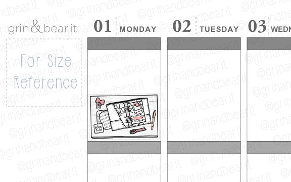 Planner Flatlay Barry! - Barry the Bear Stickers (BB109)