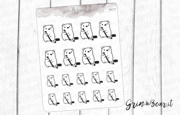 Hockey Barry! - Barry the Bear Stickers (BB119)