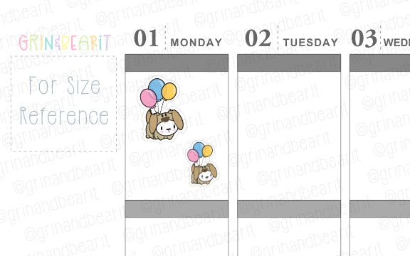 Barry as Dug! - Barry the Bear Stickers (BB145)