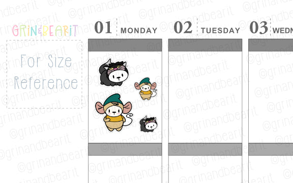 Barry as Gus and Lucifer! - Barry the Bear Stickers (BB147)