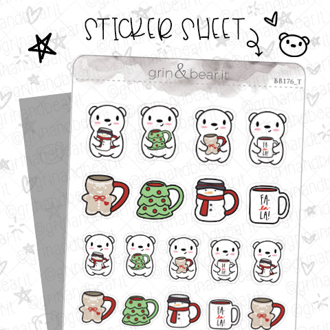 Barry HoliMugs! - Barry the Bear Stickers (BB176)
