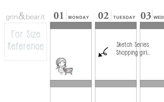 Shopping Day Sketchy Planner Stickers (SS008)