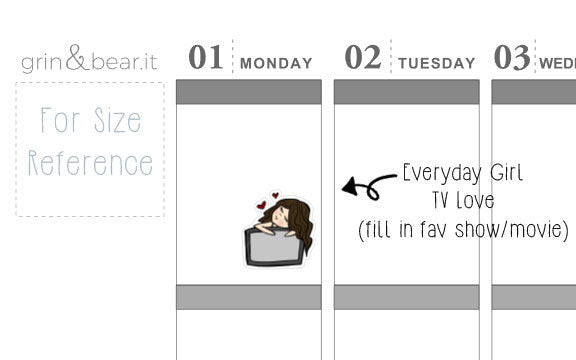 TV Lovefest - Everyday Girl Stickers (EG003)