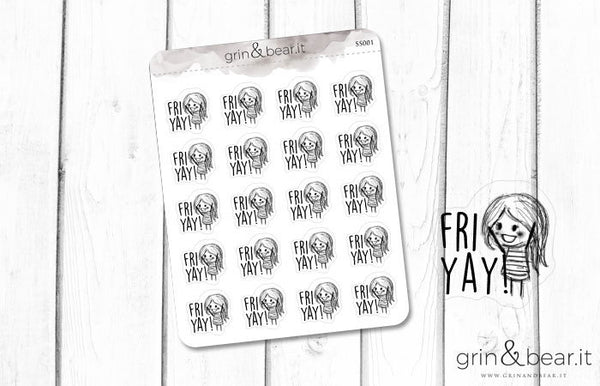 FriYAY! Sketchy Planner Stickers (SS001)