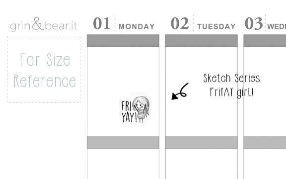 FriYAY! Sketchy Planner Stickers (SS001)