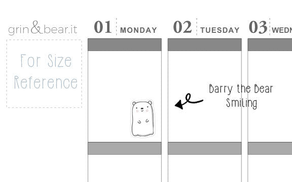 Smiling - Barry the Bear Stickers (BB002)