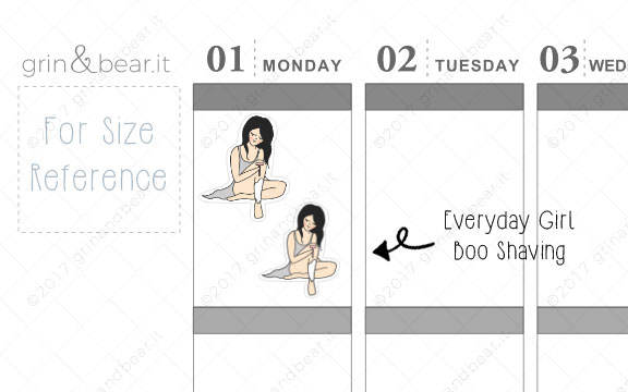 Boo Shaving - Everyday Girl Stickers (EG009)