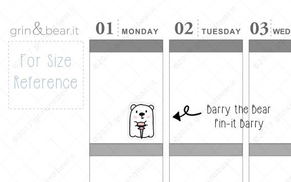 Pin it! - Barry the Bear Stickers (BB038)
