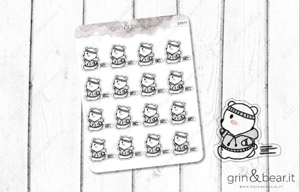 Running Barry! - Barry the Bear Stickers (BB059)