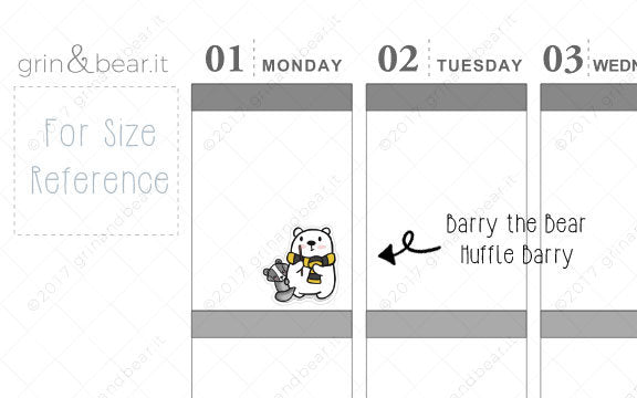 Hufflepuff Barry! - Barry the Bear Stickers (BB072)