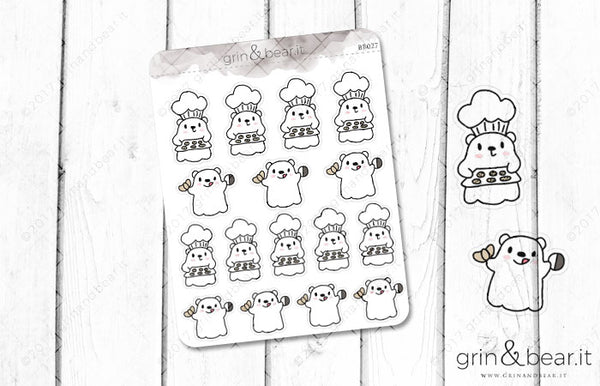 Baker Barry! - Barry the Bear Stickers (BB027)