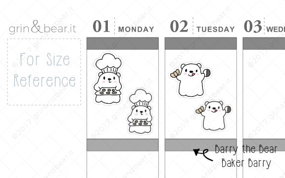 Baker Barry! - Barry the Bear Stickers (BB027)
