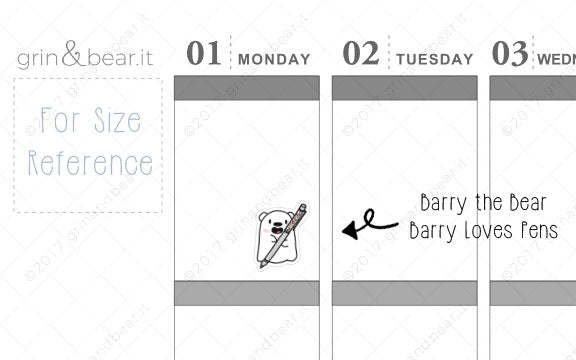 Barry Hoards Pens! - Barry the Bear Stickers (BB033)
