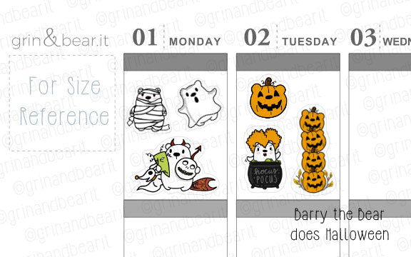 Halloween Barry! - Barry the Bear Stickers (BB089)