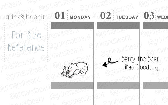 iPad Doodling Barry! - Barry the Bear Stickers (BB095)