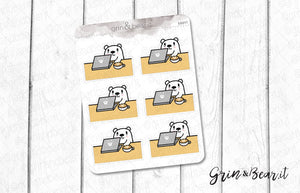 Workdesk Barry! - Barry the Bear Stickers (BB097)