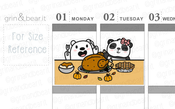 Thanksgiving Barry & Bella! - Barry the Bear Stickers (BB098)