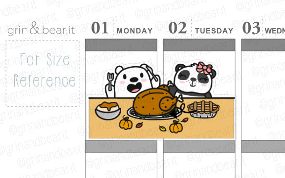 Thanksgiving Barry & Bella! - Barry the Bear Stickers (BB098)