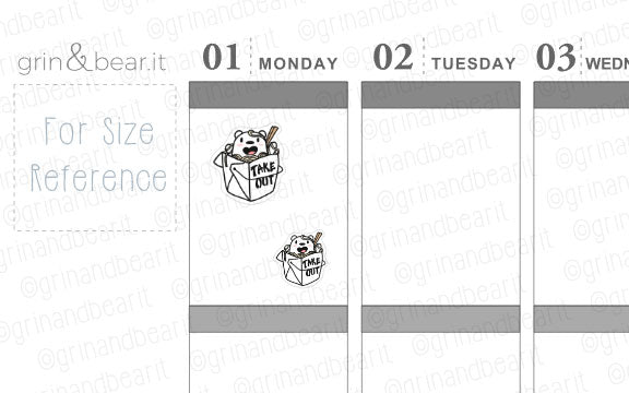 Takeout Barry! - Barry the Bear Stickers (BB104)