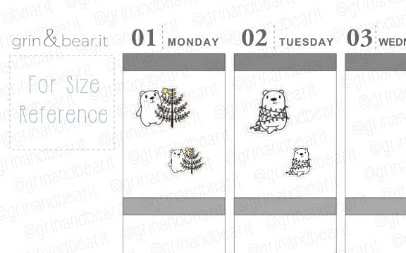 Holiday Deco Barry! - Barry the Bear Stickers (BB107) – grinandbearit