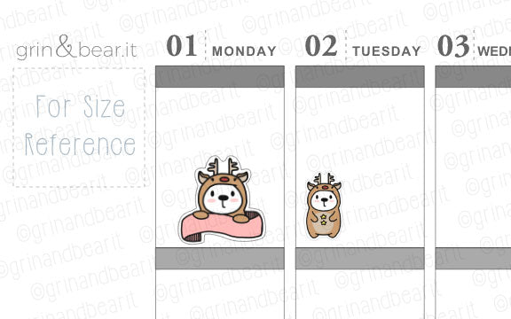 Rudolph Onesie Barry! - Barry the Bear Stickers (BB110)
