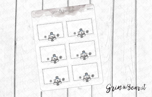 Wintery Box Barry! - Barry the Bear Stickers (BB111)