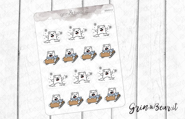 Winter Fun Barry! - Barry the Bear Stickers (BB113)