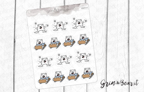Winter Fun Barry! - Barry the Bear Stickers (BB113)