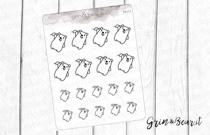 Hanging Barry! - Barry the Bear Stickers (BB114)