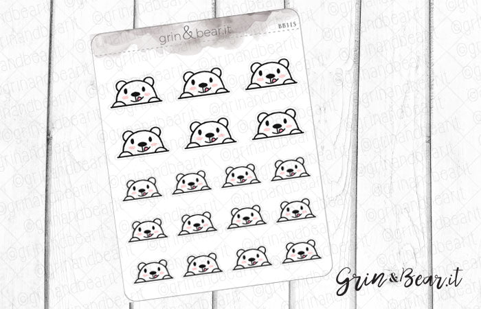 Top Peeking Barry! - Barry the Bear Stickers (BB115)