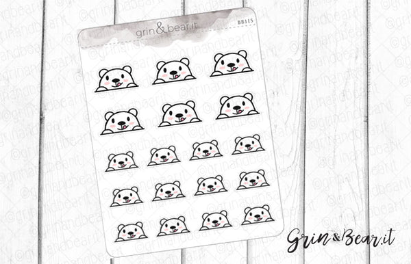 Top Peeking Barry! - Barry the Bear Stickers (BB115)