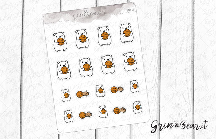 Basketball Barry! - Barry the Bear Stickers (BB116)