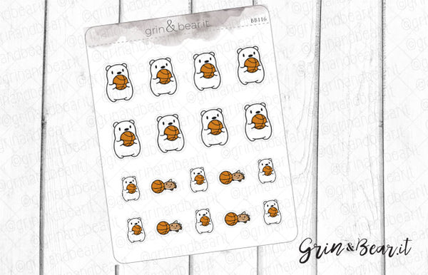 Basketball Barry! - Barry the Bear Stickers (BB116)