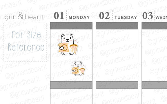 Pizza Love Barry! - Barry the Bear Stickers (BB122)