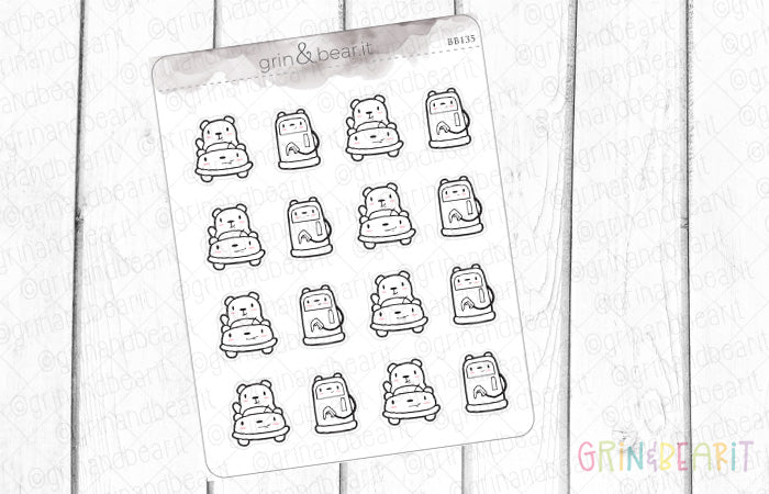 Car Barry! - Barry the Bear Stickers (BB135)