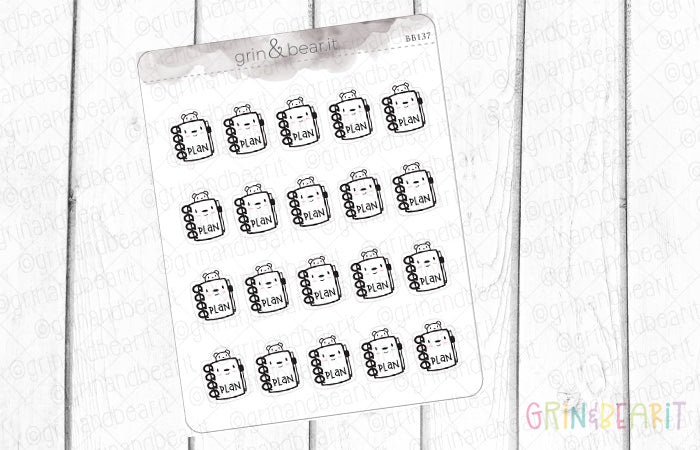 Planner Barry! - Barry the Bear Stickers (BB137)