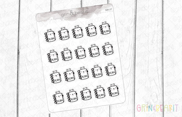 Planner Barry! - Barry the Bear Stickers (BB137)