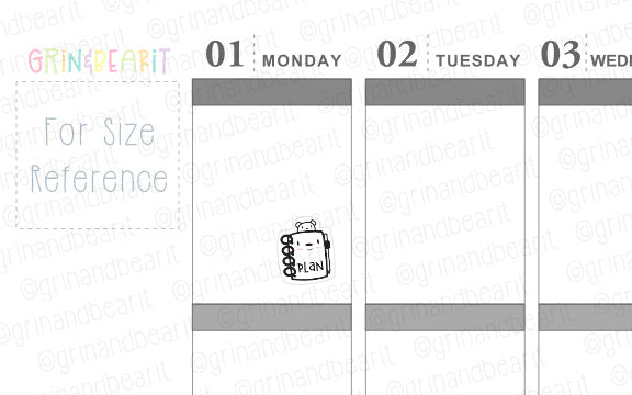 Planner Barry! - Barry the Bear Stickers (BB137)