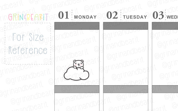 Cloud Barry! - Barry the Bear Stickers (BB139)