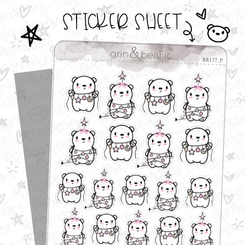 Barry HoliDecor! - Barry the Bear Stickers (BB177) – grinandbearit