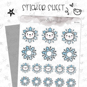 Barry Snowflake! - Barry the Bear Stickers (BB184)