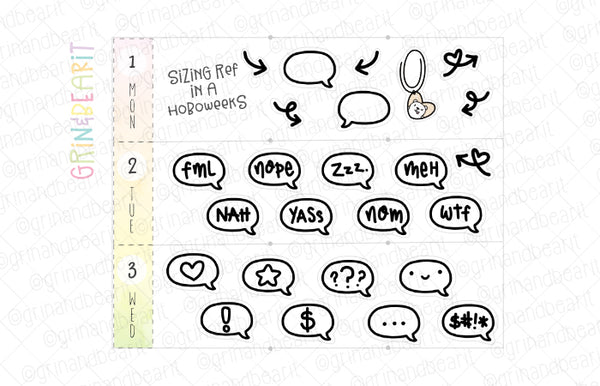 Blank Doodle Bubble! - Tiny Tuesday Stickers (TT001)