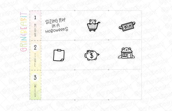 Shopping Cart Doodles! - Tiny Tuesday Stickers (TT006)