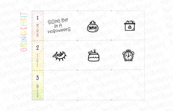 Trashbag Doodles! - Tiny Tuesday Stickers (TT011)