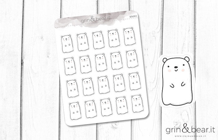 Smiling - Barry the Bear Stickers (BB002)