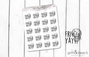 FriYAY! Sketchy Planner Stickers (SS001)