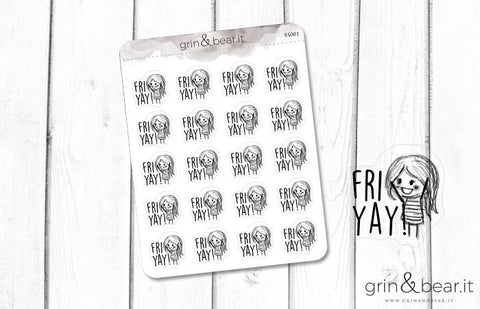 FriYAY! Sketchy Planner Stickers (SS001)
